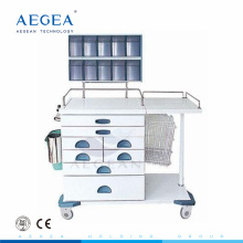 Cajones multifuncionales AG-AT017 mezclado médico enfermera estación de trabajo anestesia carro médico